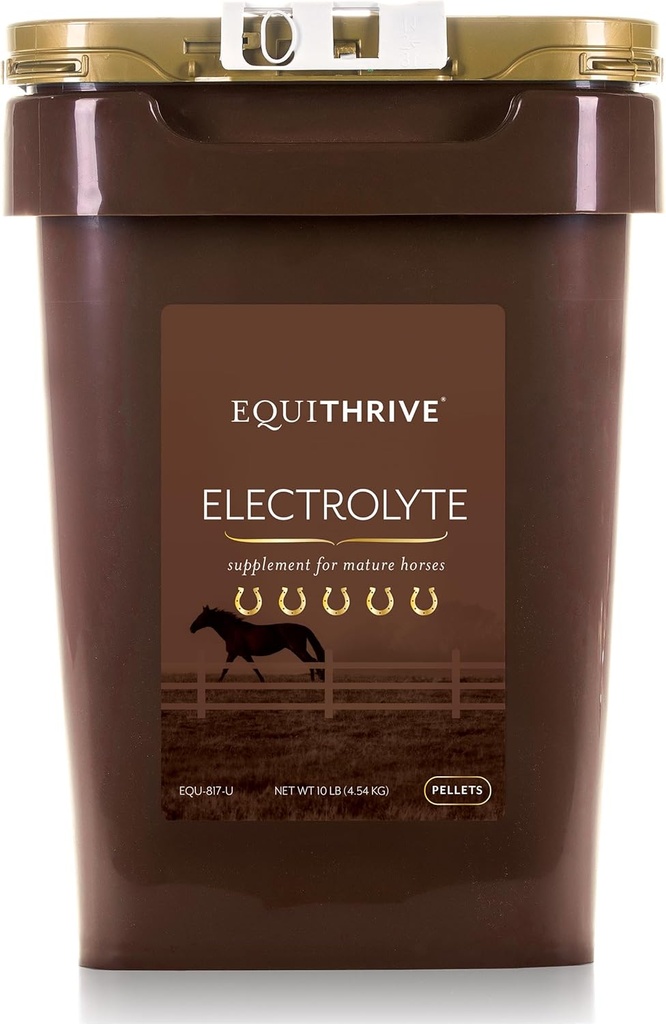 Equithrive Horse Electrolyte Pellets, Vitaminen en Mineralen Supplement, Equine Feed Supplies voor opleiding en concurrentie, 10 lbs, 50 dagen levering