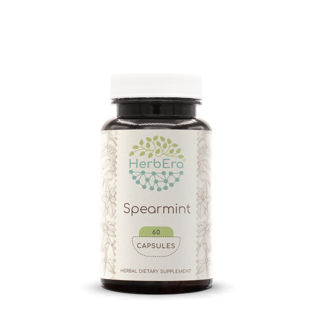HerbEra Spearmint 60 capsules, 500 mg, Spearmint (Mentha spicata) Gedroogd blad (60 capsules)