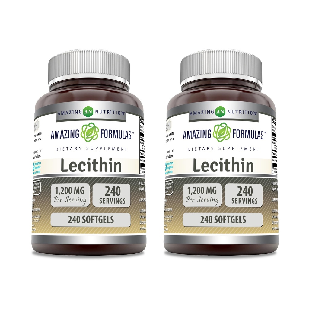 Verbazingwekkende Formules Lecithin 1200 mg Softgels Supplement 