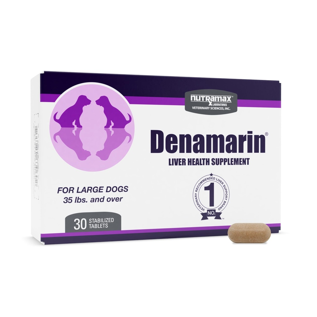 Nutramax Denamarin Lever Gezondheid Supplement voor grote honden - met S-Adenosylmethionine (SAMe) en Silybin, 30Count(Pack of 1)