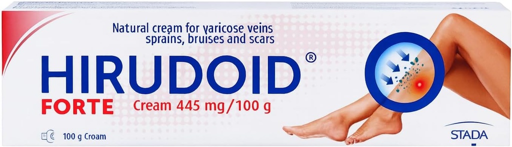HiruCream Forte 100g Cream for Veins Bruises Scars verstuikt, Made in Germany