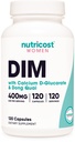 Nutricost Diindolylmethaan DIM Supplement voor vrouwen 400mg, 120 Capsules, met Dong Quai, Calcium & Black Cohosh - Vegan, Non-GMO en Glutenvrij