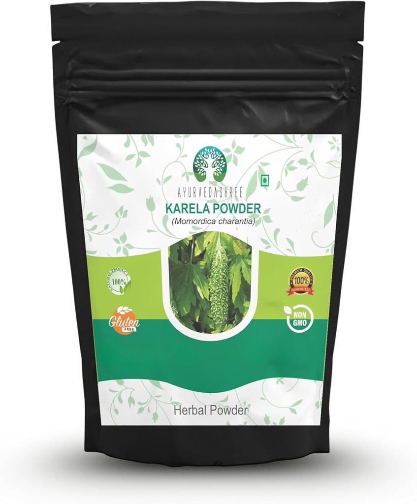Bitter Meloenpoeder 200 Gm I Momordica Charantia/Karela Fruitpoeder I Ayurvedisch kruid I Ondersteuning van leverfunctie I Kruidensupplement I Ondersteunt huid en maag