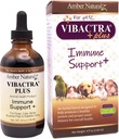 Amber NaturalZ Vibactra Plus Herbal Supplement voor honden, katten, vogels, Guinea varkens, en konijnen .. Kruiden voor Immune Health en Gist Balance 4 Fluid Ounce glazen fles