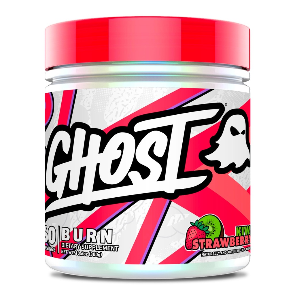 GHOST Burn Weight Management Powder, Kiwi Aardbei (60 porties) - Voedings- en energieondersteuningssupplement voor mannen en vrouwen - Natuurlijke cafeïne, L-Carnitine & L-tyrosine - Soy & Sugar-Free, Vegan