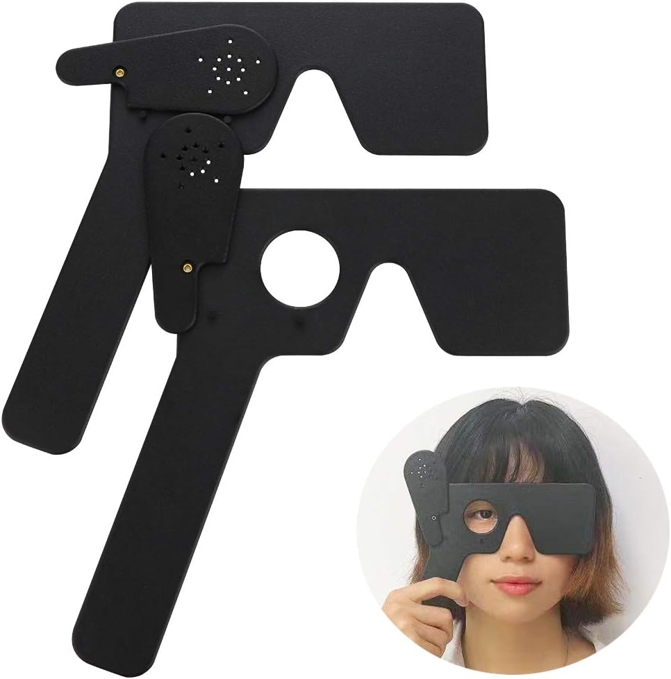 2 Pack Oftalmic Eye Occluder voor Oogartsen, Optometristen en Orthoptisten Eye Exam Tool (zwart)