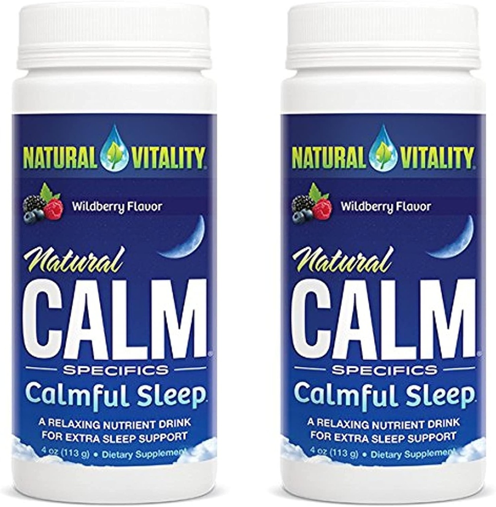 Natuurlijke vitaliteit Natuurlijke Calm-Specificaties Kalm slapen (Wildberry Flavor), 2 Pack