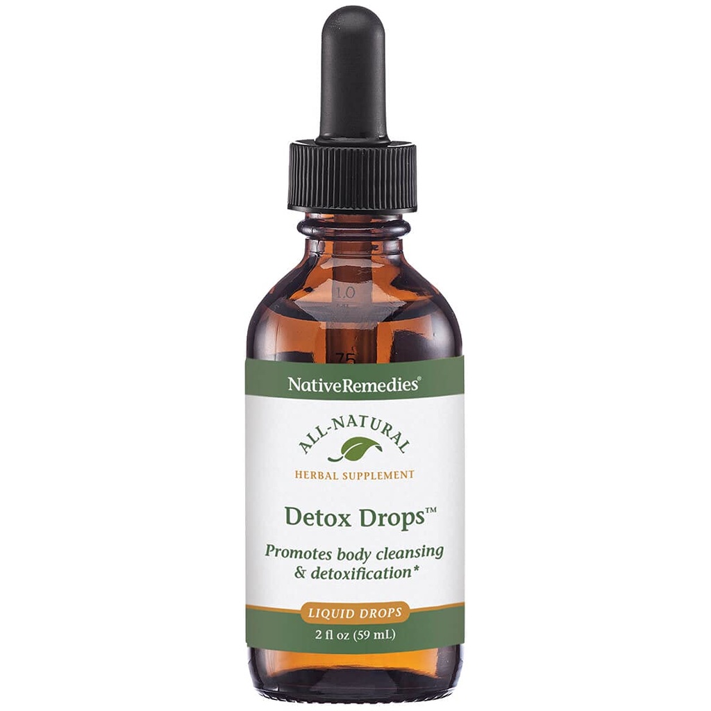NativeRemedies Detox Drops - Alle natuurlijke kruidensupplement bevordert systemische lichaamsreiniging, toxine release en leverfunctie en ontgifting - 59 ml
