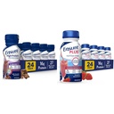 Zorg voor hoge proteïne Melk Chocolade Voeding Schudden met vezels, 24 Pack & Plus Aardbei Voeding Schudden, Maaltijd Vervanging Schudden, 24 Pack