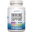 6 in 1 Immuun Ondersteuning 120 capsules met krachtige Blend van Vlierbessen, Echinacea, Gember, Vitamine C 650mg, Vitamine D3 5000 IE & Zink Picolinaat 30mg- Immuun Booster Supplement voor volwassenen en kinderen