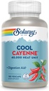 SOLARAY Cool Cayenne Pepper 40.000 HU, Cayenne Pepper Capsules, Digestiehulp, Bio-Cool Process, Lab geverifieerd, 60-dagen geld-terug-garantie, 90 porties, 180 VegCaps