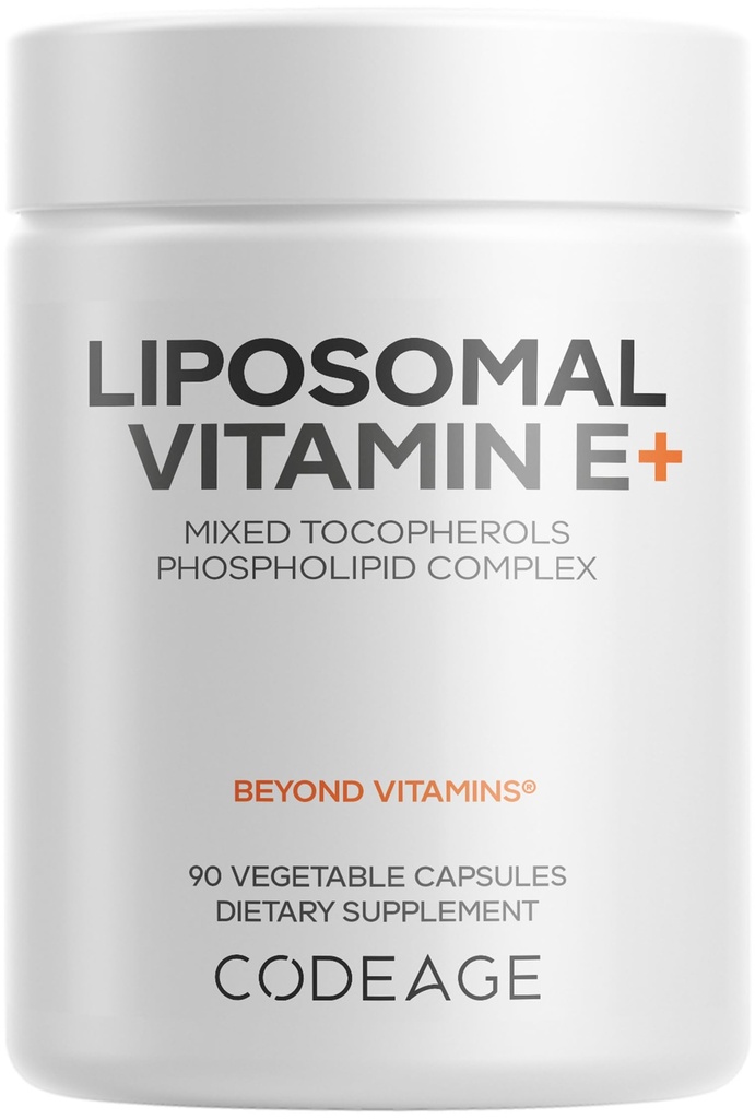 Codering Liposomale vitamine E-supplement - Alle vitamine E-tocoferolen - 3-maands aanbod - Alpha-tocoferolen, Beta, Gamma en Delta - Liposomale gemengde tocoferolen - Non-GMO Fosfolipide - 90 capsules