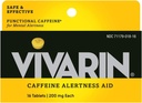 Vivarin, Cafeïne Pillen, 200mg Cafeïne in elke tablet, veilig en effectief helpt u wakker te blijven, Alertheid Hulp, Energiesupplement, 16 tabletten - 5 Pack