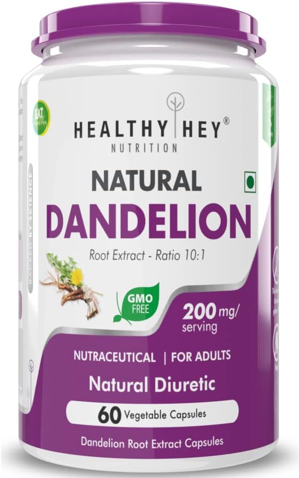 Sheltr Dandelion Root Extract - Natural - 10:1 Ratio - Natural Diuretic & Support Digestie, 60 plantaardige capsules