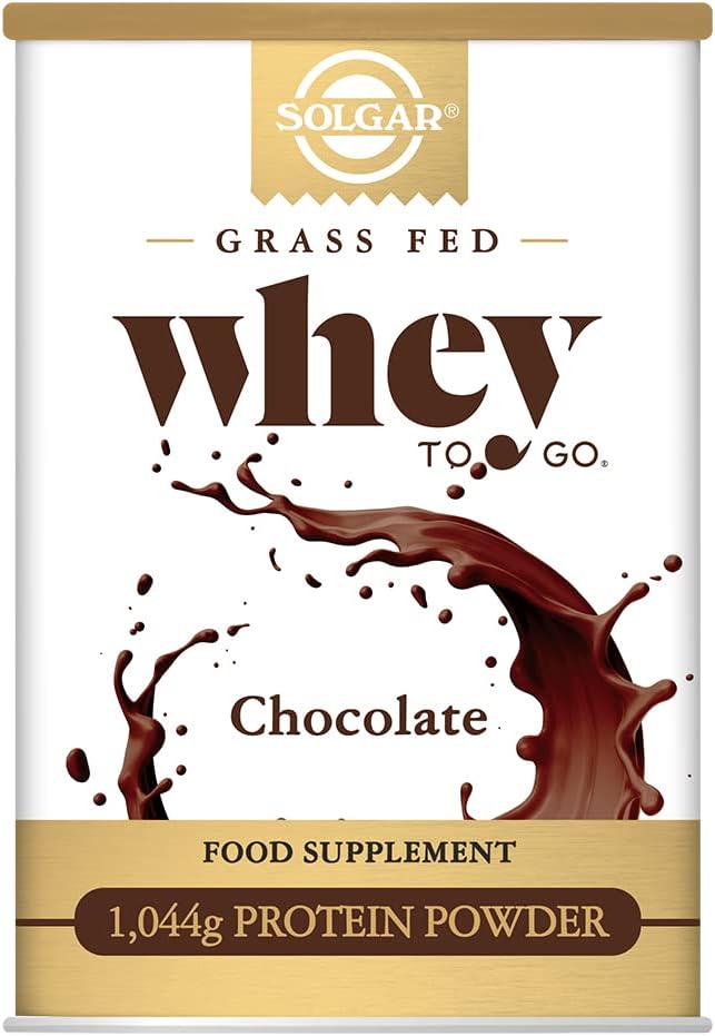 Solgar Wey To Go Proteïnepoeder, Chocolade, 42 oz - Isoleer en Concentraat - Mengt gemakkelijk voor gladde smaak - Glutenvrij - 20g Proteïne per Serving
