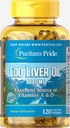Puriteinen Pride Cod Lever Olie, 1000 Mg, 120 Tellen