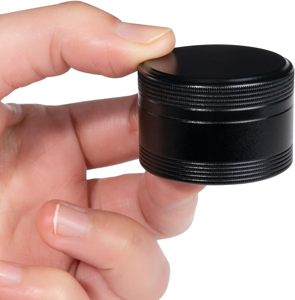 XHT kleine ronde zwarte pil Box - enkele waterdichte draagbare pil Container voor Pocket & Purse, reisgeneeskunde Organisator, Compacte aluminium pilsbak houder voor medicatie, visolie