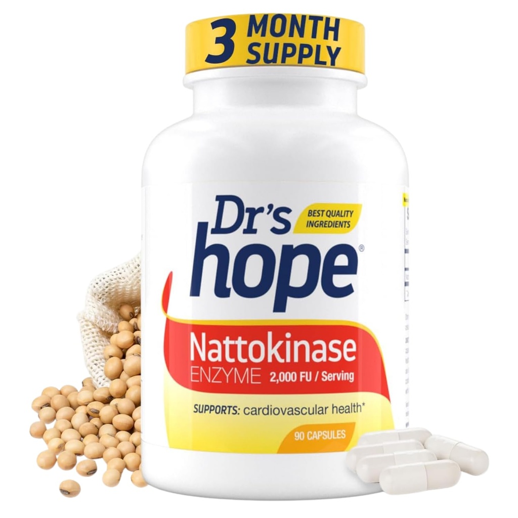 Nattokinase 2000 FU - Nattokinase supplement ondersteunt cardiovasculaire gezondheid en gezonde bloedcirculatie - Non-GMO, Glutenvrije, 90 Veggie Capsules, Made in The USA