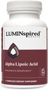 LUMINSPIRED GEZONDHEID Alpha Lipoïnezuur 600 mg CR met Biotin 500mcg voor betere absorptie, 60 Vegan tabletten, Ondersteunt Antioxidant Functie, Glucose Metabolisme & gezonde nerve Supplement, Glutenvrij