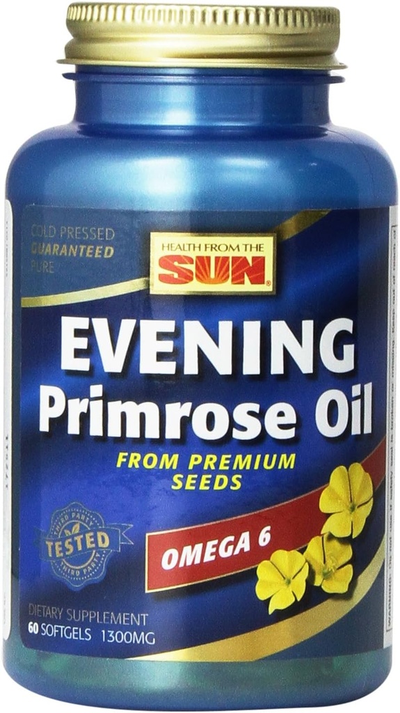 Gezondheid van de zon avond Primrose olie 1300 Mg, 60-Count (pakket van 2)