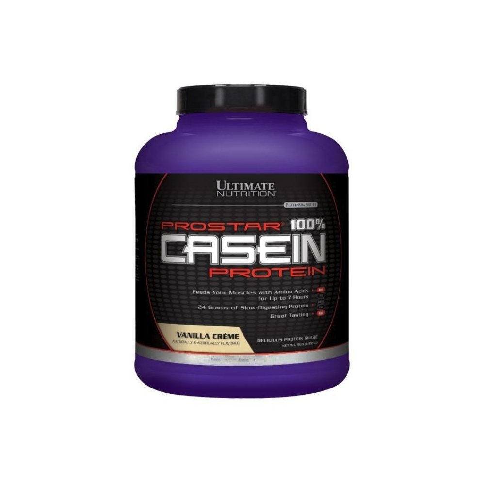Ultimate Nutrition Prostar Micellar Casein Proteïne Poeder 24 Gram Proteïne, 9,9 Gram EAAS, en 4,6 Gram BCAAS-69 Servers,Vanilla Poeder,5 Ponden
