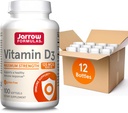 Jarrow-formules Vitamine D3 125 mcg (5000 IE) - 100 porties (Softgels) - Bone Health, Immune Support & Calcium Metabolisme Support - Vitamine D Supplement - D3 Vitaminen - 5000 IE Vitamine D (pakket van 12)