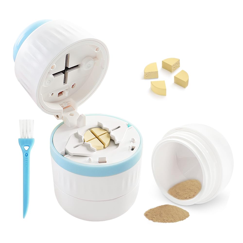 Pillensnijder - Pillensplitter met roestvrij stalen mes voor het snijden van kleine pillen of grote pillen in de helft of kwartier, geschikt voor het snijden van vitaminen, tabletten