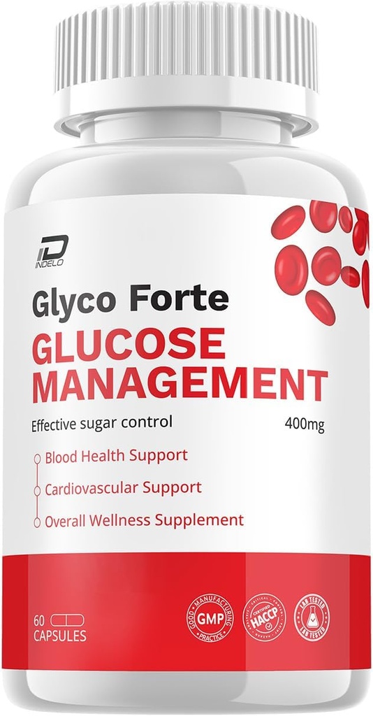 Glyco Forte Capsules - GlycoForte Advanced Supplement, Glyco Forte Alle natuurlijke formule om gezond niveau te handhaven, algemene energiesteun, GlycoForte maximale sterkte, (1 verpakking - 60 capsules)