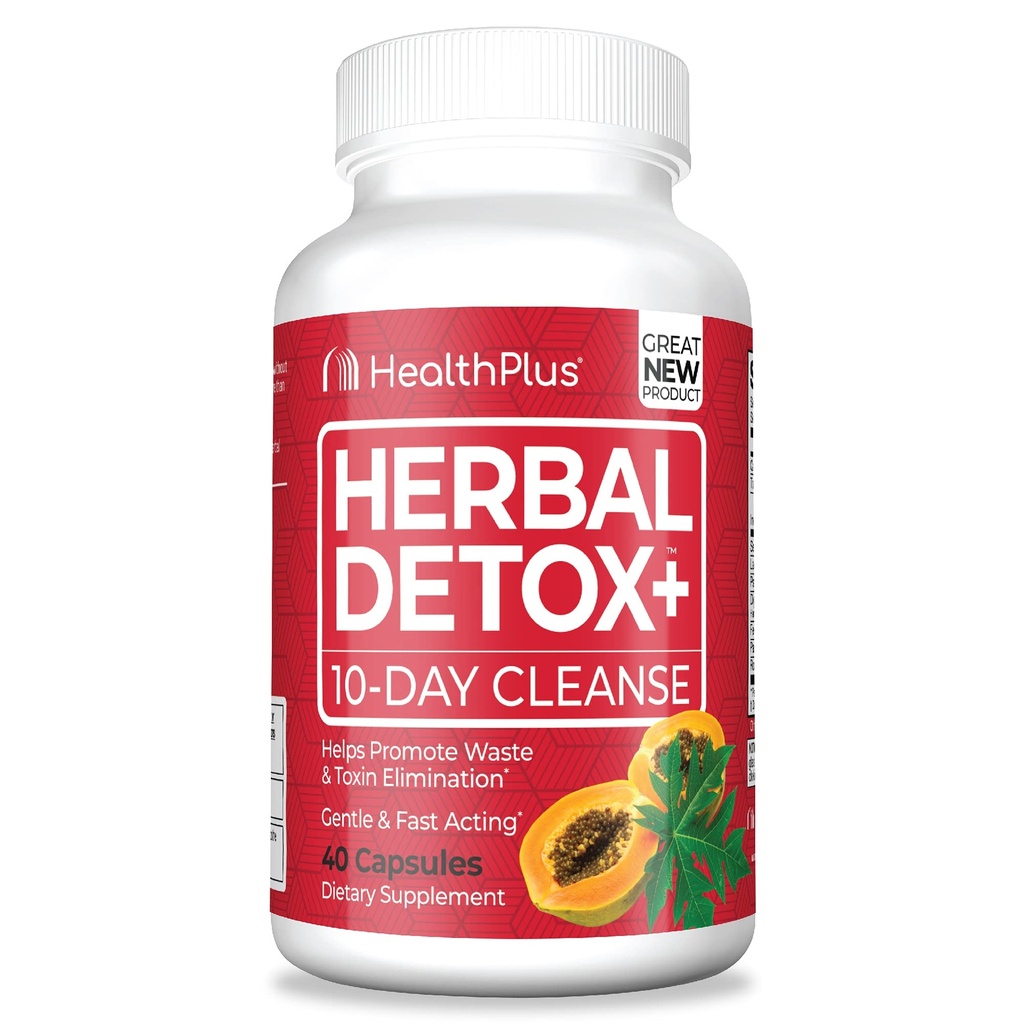 Health Plus Herbal Detox+ (10 dagen reinigen) 40 capsules, 20 porties