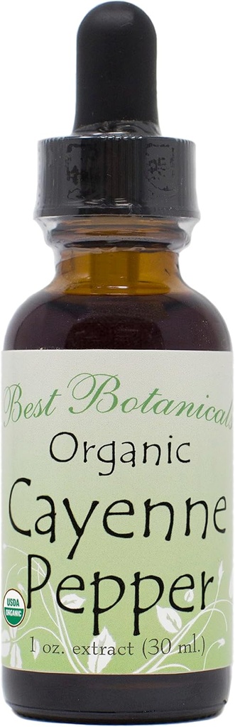 Best Botanicals Biologische Cayenne Pepper Extract 1 oz. 160.000 MHU