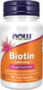 NOW Foods Supplementen, Biotine 1.000 mcg, Aminozuur Metabolisme*, Energieproductie*, 100 Capsules