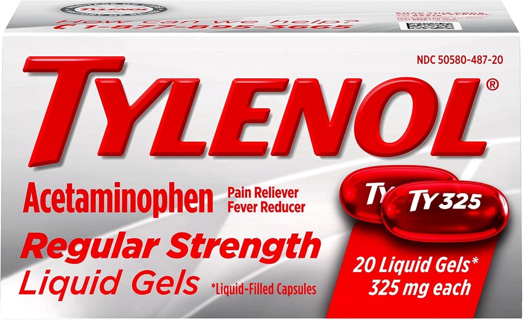 Tylenol Regular Strength Liquid Gels, 20 Tellen