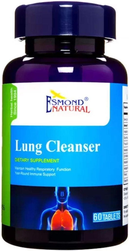 (3 Pack) Esmond Natural: Lung Cleanser (Behoud van gezonde ademhaling functie), GMP, natuurlijk product Assn gecertificeerd, Made in USA - 180 Tablets