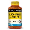 MASON NATUURLIJKE Glucosamine & Fish Oil Supplement met DHA & Omega 3 voor Joint & Muscle Support, 1 maand levering Softgel Pillen