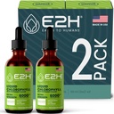 E2H Chlorofyl Liquid Drops - Natural Energy Booster, Immuun systeem ondersteuning en interne deodorant - Pepermunt smaak - (2 flessen)