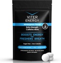 Viter Energie Extra sterkte Cafeïnated Mints 80mg Cafeïne, B Vitaminen, Suikervrij. (Wintergroen, 8oz, Bulk Bag)