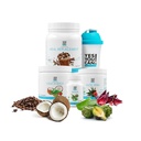 Yes You Can! Detox Plus Kit - Dagelijkse reiniging Pure Fiber Maaltijd Vervanging Drinkmix, Shake Booster & Supplement, Lichaamsreiniging Kit voor mannen en vrouwen, Dagelijkse systeemreiniging - Koffie, Hibiscus