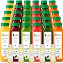 5 dagen sap reiniging door ruwe fontein, tropische smaken, alle natuurlijke rauwe, koude geperste vruchten en groentesap, detox reiniging, 30 flessen 12oz, 5 Bonus Gember Shots