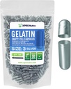 XPRS Nutra Maat 3 Lege capsules - 500 Telle Lege Gelatine Capsules - Pillen DIY Capsule vullen - Pure Bovine Pill Gel Caps Vulbaar voor Do-It-Yourself Vitaminen en Supplementen (Zilver)