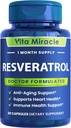 Resveratrol Supplement 1200mg High Potency - Biologische Trans Resveratrol met verbeterde absorptie voor Cellulair en Cognitive Health Supplementen - Niet GGO Vergelijken Deze 1200 mg tot andere 500mg of 1000mg