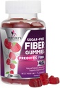 Prebiotic Fiber Gummies 4g - Sugar Free Gummy Fiber Supplement voor Adult's Digestief Gezondheid & Regularity Ondersteuning - Natuurlijke Raspberry Smaak, Plant Based Blend, Non-GMO & Gluten Free - 60 Gummies