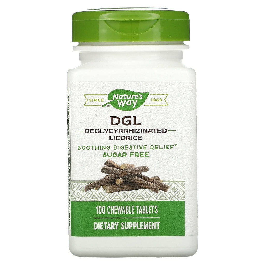Enzymatische therapie, DGL (Zonder Fructose), 100 kauwtabletten. Verpakking van 1