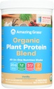 Verbazingwekkende Gras Biologische Plant Proteïne Blend: Vegan Proteïne Poeder, Nieuw Proteïne Superfood Formula, All-in-One Nutrition Shake met Beetwortel, Pure Vanille, 11 Servers