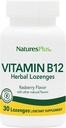 Natures Plus B12 Herbal Lozenges (Methylcobalamine) - 1000 mcg, 30 Sublingual Lozenges - Raspberry - Maximale Absorptie Red Blood Cell Support - Energy Booster - Vegetarisch, Glutenvrij - 30 porties