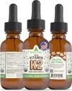 RawGuru Vitamine K2 Supplement - Biologische Vegan Vitamin K2 MK7 met sporenmineralen - Nano-Processed Antioxidant & Immuun Support Supplement Tinctuur - 30 porties Vegan Drops per 30 ml, Verpakking van 1