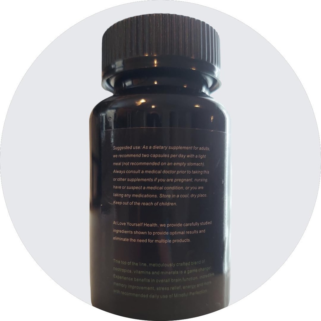 Mindful Perfection Premium Nootropic Brain Supplement, 90Count 45 Day Supply voor verbeterde cognitieve functie, focus, geheugen en energie