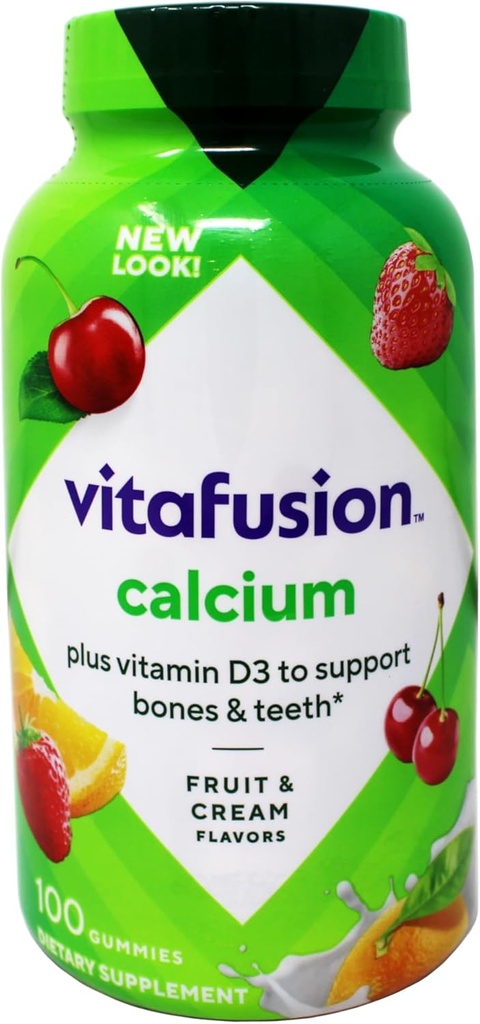 Vitafusie Calcium Adult Gummy Vitaminen, 100 Gummy Vitaminen