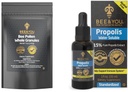Bee and You Bundle, Bee Pollen Granulaat, 5oz Bag, met 100% natuurlijke Propolis Extract druppels, Ultra Pure, Immune Support Supplement, Superfood, Antipxidants, Vitaminen,