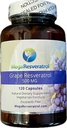 Mega Resveratrol Red Grape Skin, Piceid Resveratrol, Water-Soluble/High Absorption/Boosts Nitric Oxide. 500mg per Capsule. Purity Certified. NO Toxic “inactive” Ingredients. Keto, Vegan, Non-GMO.