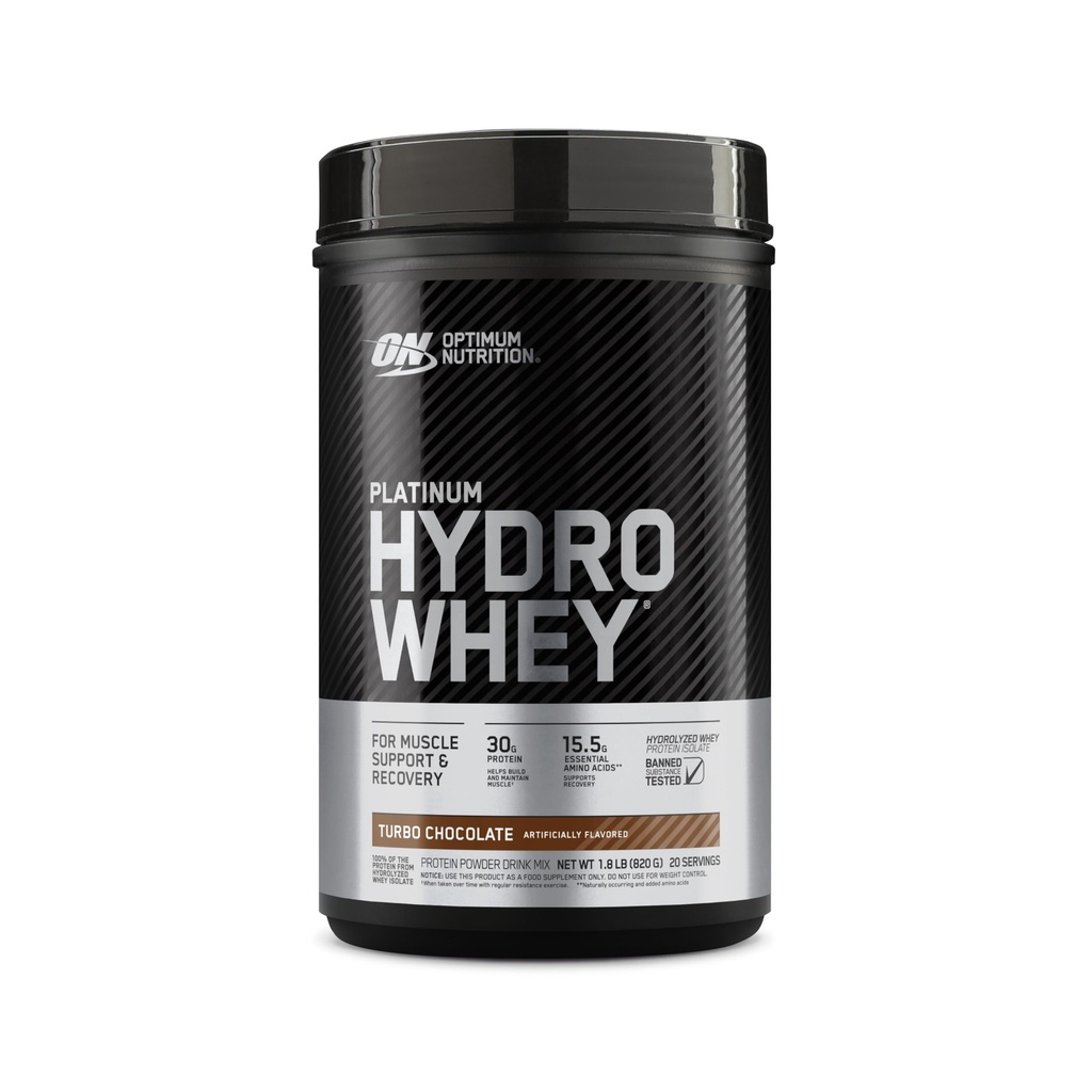 Optimale voeding Platinum Hydro Wei, Turbo Chocolade, 1,75 Pond